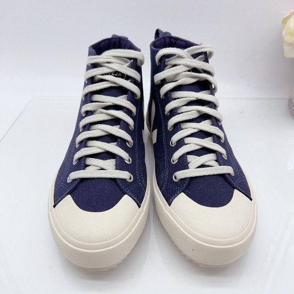 VEJA Nova High Top Fashion Logo Sneaker Nautico Pierre Canvas Mens US 8 EU 41 - Picture 5 of 10